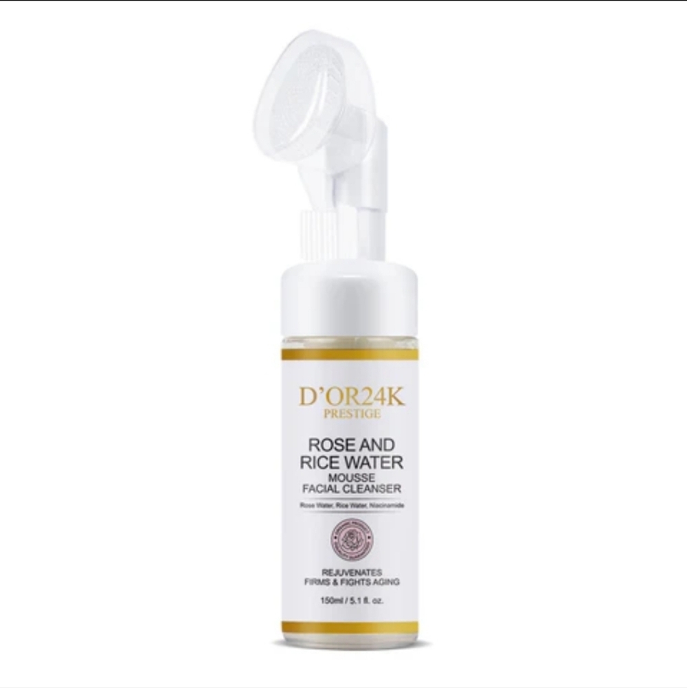 NEW D'OR24K PRESTIGE Rose And Ricewater Mousse Facial Cleanser